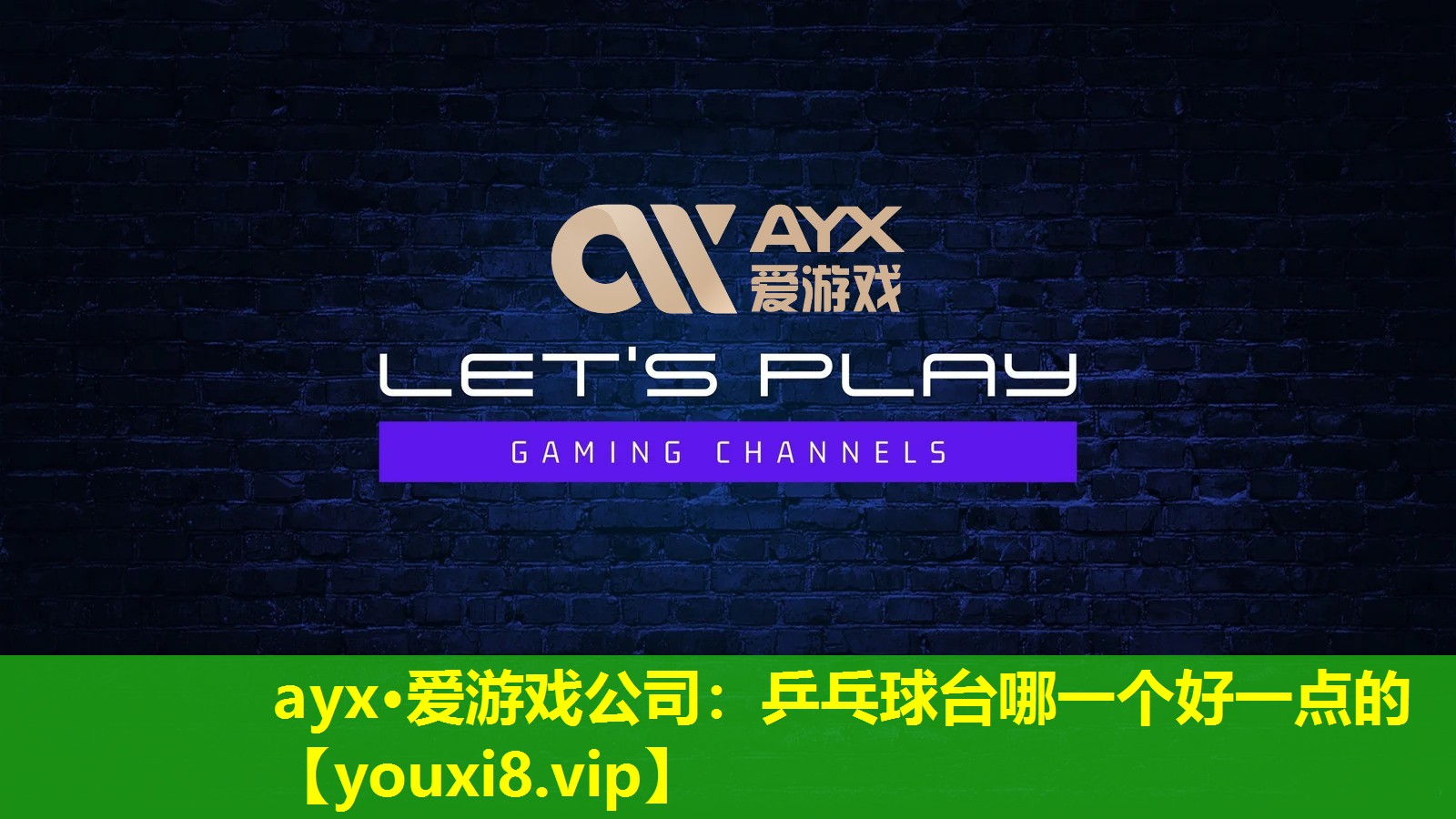 ayx·愛游戲公司：乒乓球臺哪一個好一點的
